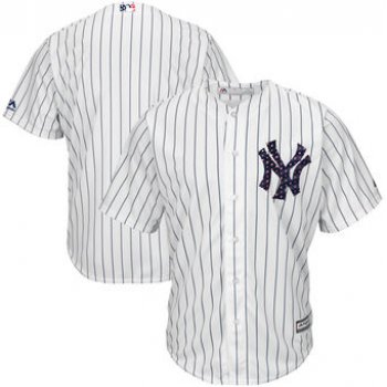 New York Yankees Majestic Blank White 2018 Stars & Stripes Cool Base Team Jersey
