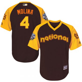 Yadier Molina Brown 2016 MLB All-Star Jersey - Men's National League St. Louis Cardinals #4 Cool Base Game Collection