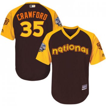Brandon Crawford Brown 2016 MLB All-Star Jersey - Men's National League San Francisco Giants #35 Cool Base Game Collection