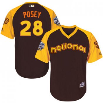 Buster Posey Brown 2016 MLB All-Star Jersey - Men's National League San Francisco Giants #28 Cool Base Game Collection
