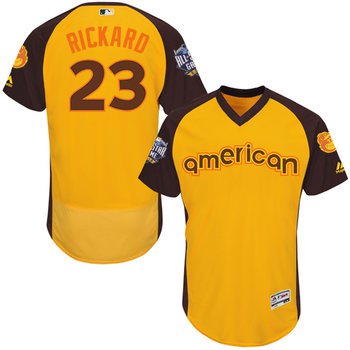 Joey Rickard Gold 2016 All-Star Jersey - Men's American League Baltimore Orioles #23 Flex Base Majestic MLB Collection Jersey