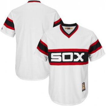 Men's Chicago White Sox Majestic Blank White Big & Tall Cooperstown Collection Cool Base Replica Team Jersey