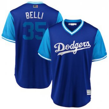 Men's Los Angeles Dodgers 35 Cody Bellinger Belli Light Blue 2018 Players' Weekend Cool Base Jersey
