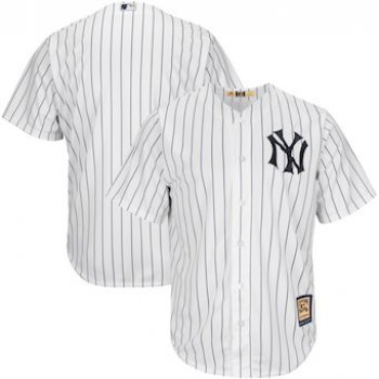 Men's New York Yankees Majestic Blank White Home Cooperstown Cool Base Team Jersey