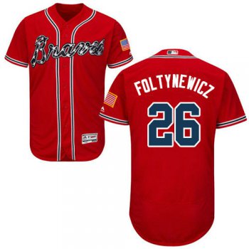 Atlanta Braves 26 Mike Foltynewicz Red Flexbase Authentic Collection Stitched Baseball Jersey