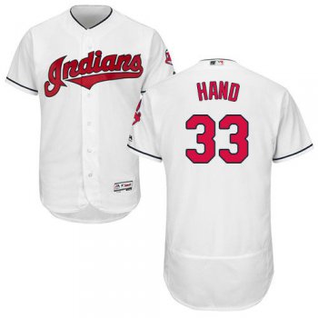 Cleveland Indians 33 Brad Hand White Flexbase Authentic Collection Stitched Baseball Jersey