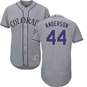 Colorado Rockies 44 Tyler Anderson Grey Flexbase Authentic Collection Stitched Baseball Jersey
