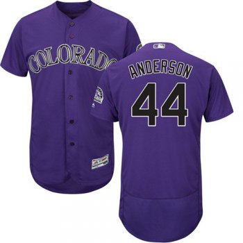 Colorado Rockies 44 Tyler Anderson Purple Flexbase Authentic Collection Stitched Baseball Jersey