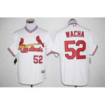 Men's St. Louis Cardinals #52 Michael Wacha White Pullover Cool Base Baseball Jersey