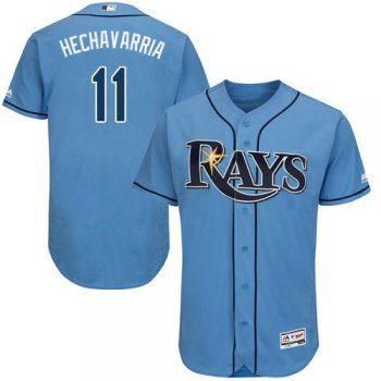 Tampa Bay Rays #11 Adeiny Hechavarria Light Blue Flexbase Authentic Collection Stitched Baseball Jersey