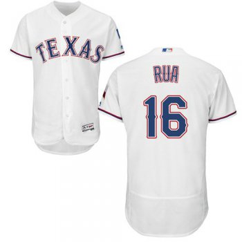 Texas Rangers #16 Ryan Rua White Flexbase Authentic Collection Stitched Baseball Jersey