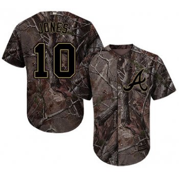 Atlanta Braves #10 Chipper Jones Camo Realtree Collection Cool Base Stitched MLB Jersey