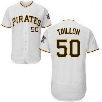 Men's Pittsburgh Pirates #50 Jameson Taillon White Home 2016 Flexbase Majestic Baseball Jersey