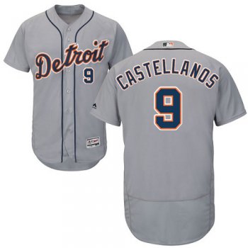 Men's Detroit Tigers #9 Nick Castellanos Grey Flexbase Authentic Collection Stitched MLB Jersey