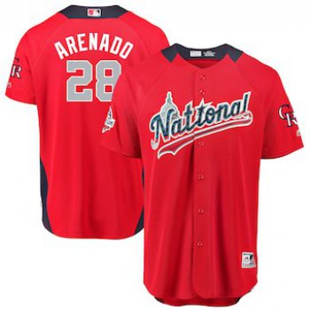 Men's National League #28 Nolan Arenado Majestic Red 2018 MLB All-Star Game Home Run Derby Player Jersey