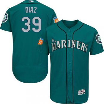 Seattle Mariners #39 Edwin Diaz Green Flexbase Authentic Collection Stitched Baseball Jersey