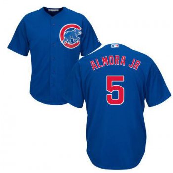Men's Chicago Cubs #5 Albert Almora Jr Blue Cool Base Majestic Baseball Jersey