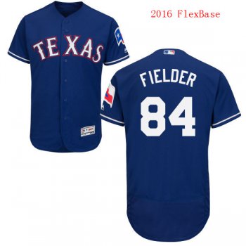 Men's Texas Rangers #84 Prince Fielder Royal Blue 2016 Flexbase Majestic Baseball Jersey