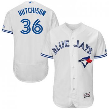 Men's Toronto Blue Jays #36 Drew Hutchison White Home 2016 Flexbase Majestic Baseball Jersey