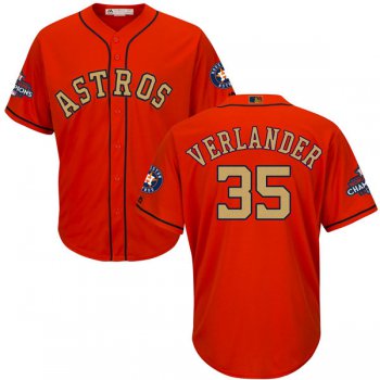 Men's Houston Astros #35 Justin Verlander Orange 2018 Gold Program Cool Base Stitched MLB Jersey