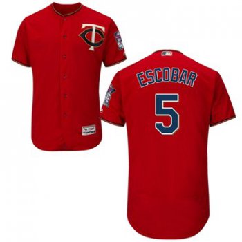 Minnesota Twins #5 Eduardo Escobar Red Flexbase Authentic Collection Stitched Baseball Jersey