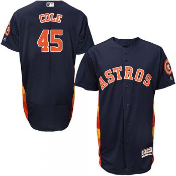 Houston Astros #45 Gerrit Cole Navy Blue Flexbase Authentic Collection Stitched MLB Jersey