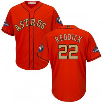 Men's Houston Astros #22 Josh Reddick Orange 2018 Gold Program Cool Base Stitched MLB Jersey