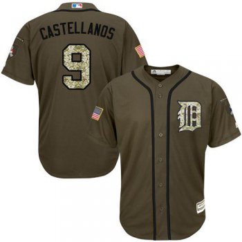 Detroit Tigers #9 Nick Castellanos Green Salute to Service Stitched MLB Jersey