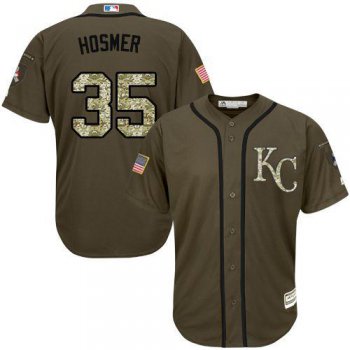 Kansas City Royals #35 Eric Hosmer Green Salute to Service Stitched MLB Jersey