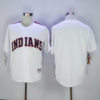 Men's Cleveland Indians #7 Kenny Lofton White 1978 Majestic Cooperstown Collection Throwback Jersey