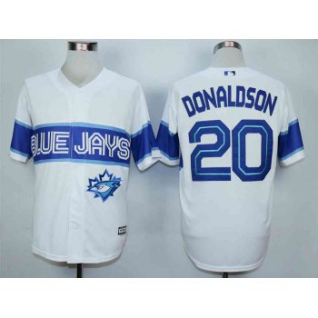 Men's Toronto Blue Jays #20 Josh Donaldson White New Cool Base Jersey