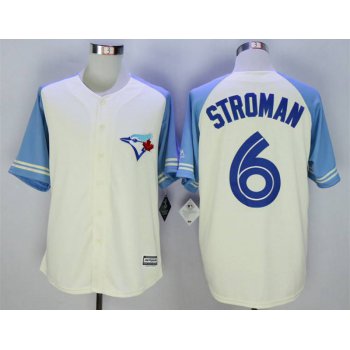 Men's Toronto Blue Jays #6 Marcus Stroman Cream New Coo Base Jersey