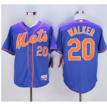 Mets #20 Neil Walker Blue Alternate Home Cool Base Stitched MLB Jersey