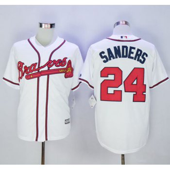 Braves #24 Deion Sanders White New Cool Base Stitched MLB Jersey
