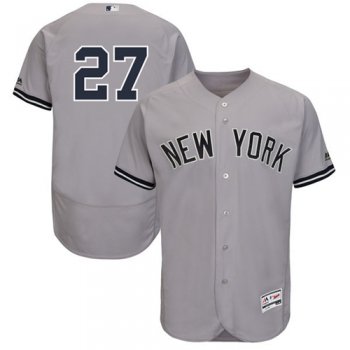 Men's New York Yankees #27 Giancarlo Stanton Grey Flexbase Authentic Collection Stitched MLB Jersey