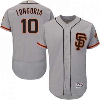 San Francisco Giants #10 Evan Longoria Grey Flexbase Authentic Collection Road 2 Stitched MLB Jersey