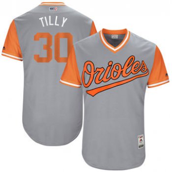 Men's Baltimore Orioles Chris Tillman Tilly Majestic Gray 2017 Players Weekend Authentic Jersey