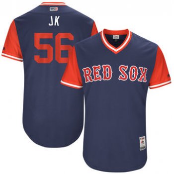 Men's Boston Red Sox Joe Kelly JK Majestic Navy 2017 Players Weekend Authentic Jersey