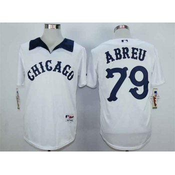 Men's Chicago White Sox #79 Jose Abreu White 1976 Turn Back The Clock Jersey