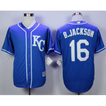 Men's Kansas City Royals #16 B.Jackson Blue New Cool Base Jersey