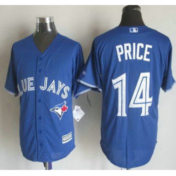 Men's Toronto Blue Jays #14 David Price Alternate Blue 2015 MLB Cool Base Jersey