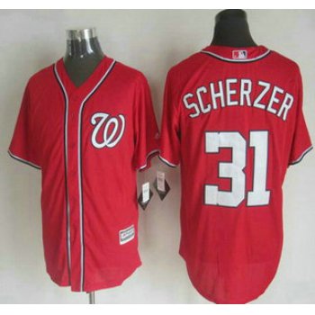 Men's Washington Nationals #31 Max Scherzer Alternate Red 2015 MLB Cool Base Jersey
