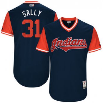 Men's Cleveland Indians Danny Salazar Sally Majestic Navy 2017 Players Weekend Authentic Jersey