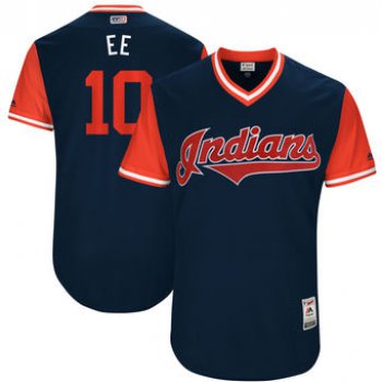 Men's Cleveland Indians Edwin Encarnacion EE Majestic Navy 2017 Players Weekend Authentic Jersey