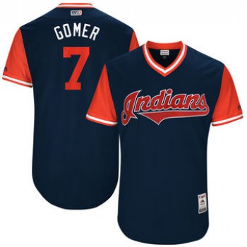 Men's Cleveland Indians Yan Gomes Gomer Majestic Navy 2017 Players Weekend Authentic Jersey