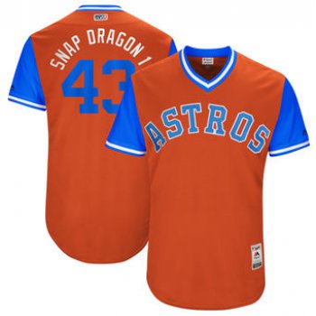 Men's Houston Astros Lance McCullers Snap Dragon 1 Majestic Orange 2017 Players Weekend Authentic Jersey