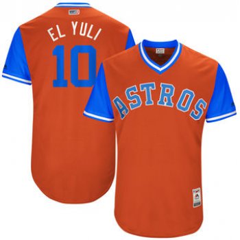 Men's Houston Astros Yuli Gurriel El Yuli Majestic Orange 2017 Players Weekend Authentic Jersey
