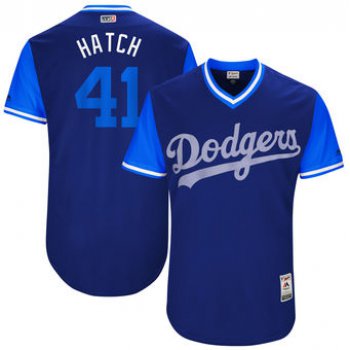 Men's Los Angeles Dodgers Chris Hatcher Hatch Majestic Royal 2017 Players Weekend Authentic Jersey