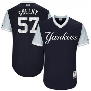 Men's New York Yankees Chad Green Greeny Majestic Navy 2017 Players Weekend Authentic Jersey