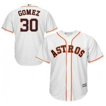 Men's Houston Astros #30 Carlos Gomez Home White MLB Cool Base Jersey
